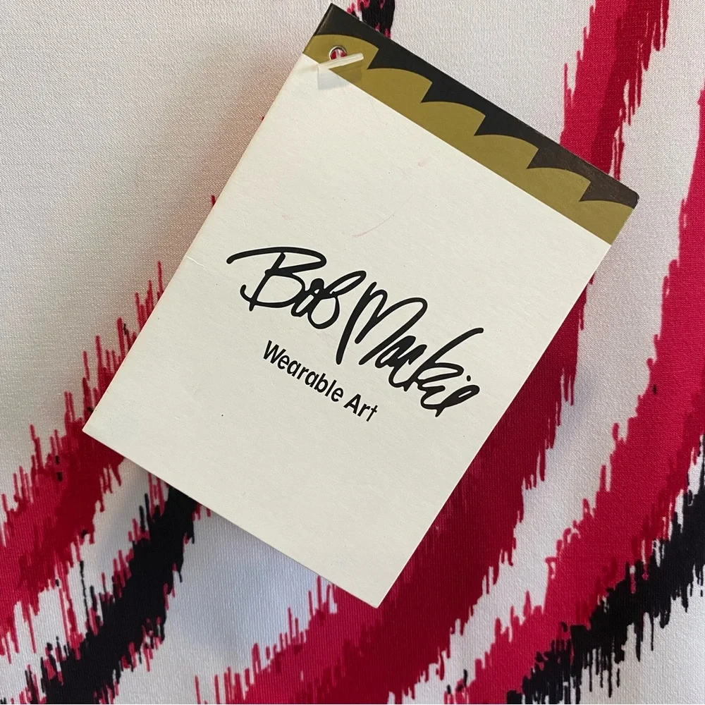 Bob Mackie Wearable Art NWT Red Sleeveless Blouse Medium - Picture 10 of 12